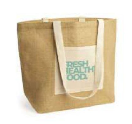VILLE Sac en coton & toile de jute